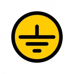 Знак Заземление (пленка 100х100 мм)